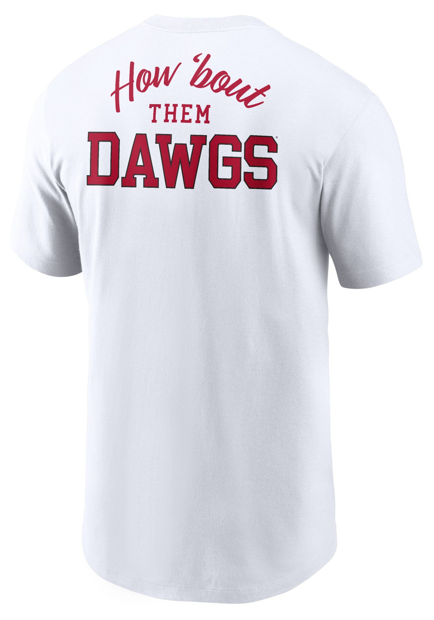 Nike Men's Georgia Bulldogs White Double Hit Wordmark T-Shirt product image
