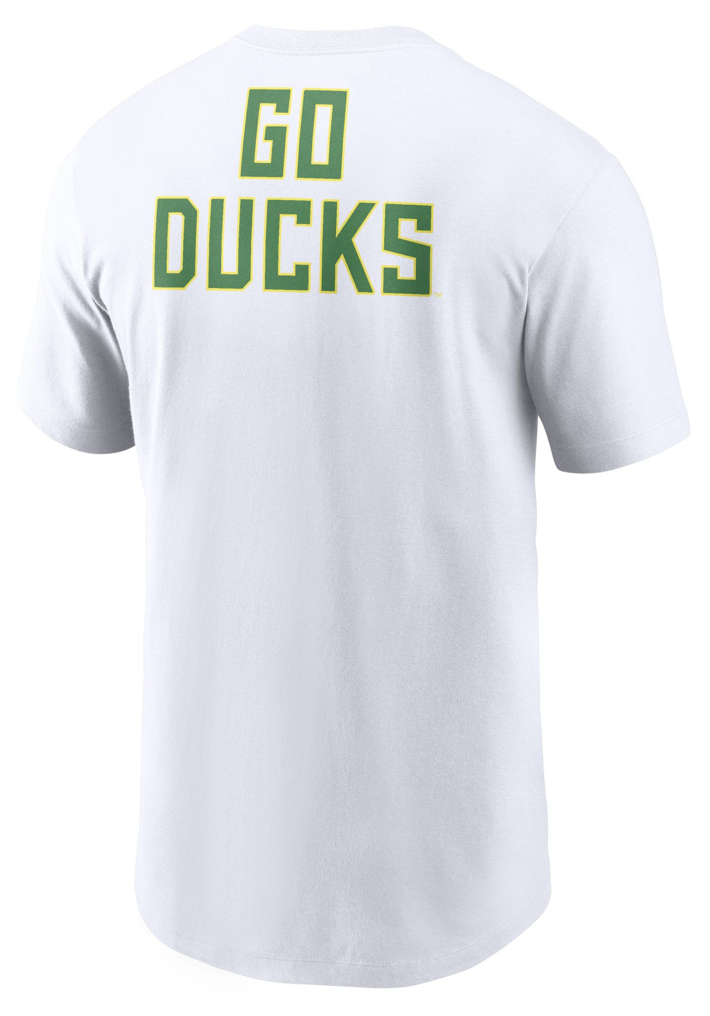 Nike Men's Oregon Ducks White Double Hit Wordmark T-Shirt product image