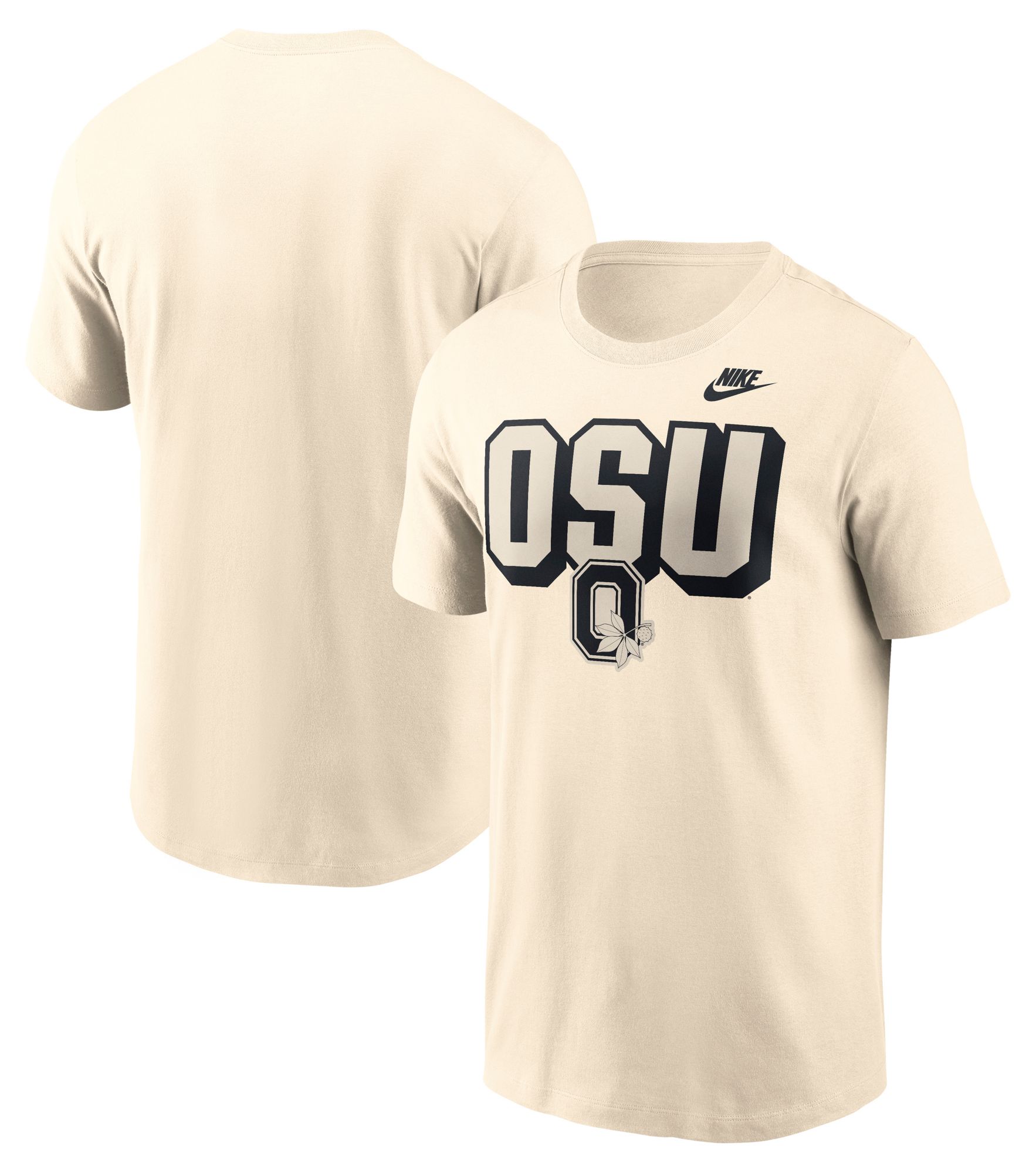 Nike Men's Ohio State Buckeyes Pinwheel Lockup Natural T-Shirt product image
