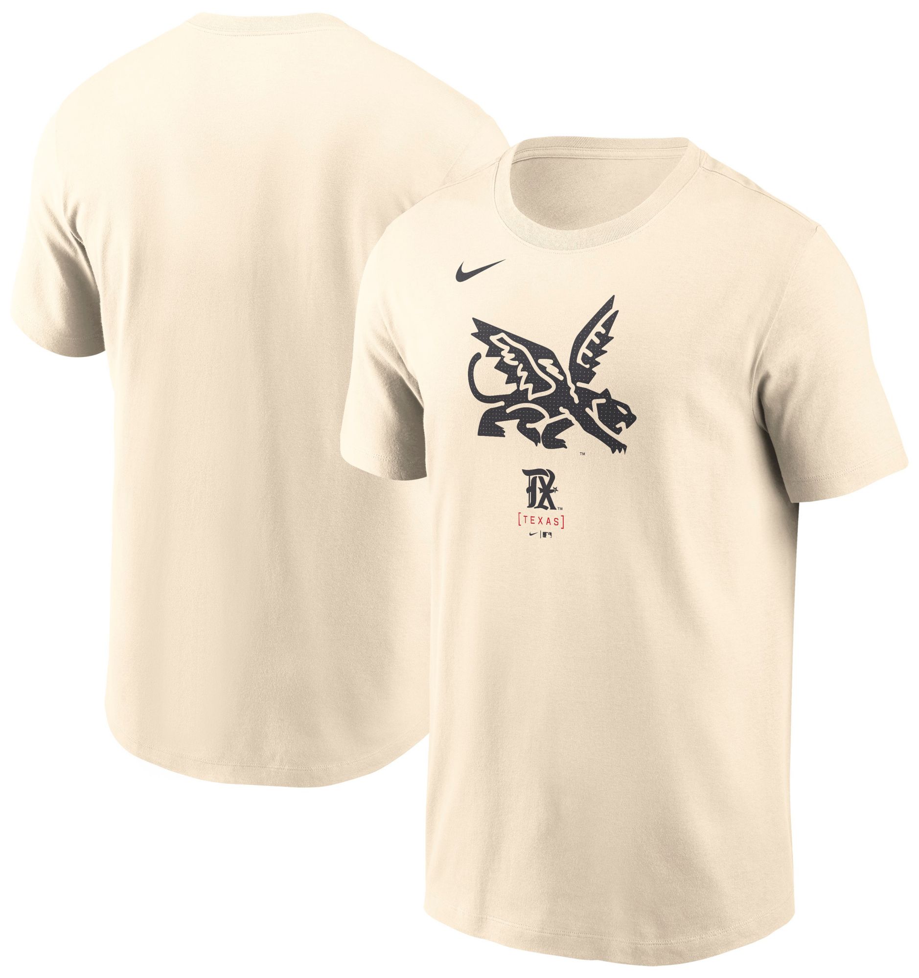 Nike Adult Texas Rangers City Connect Tan Logo Cotton T-Shirt product image