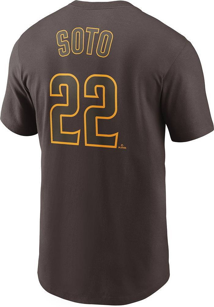 Nike Men's San Diego Padres Juan Soto #22 Brown T-Shirt