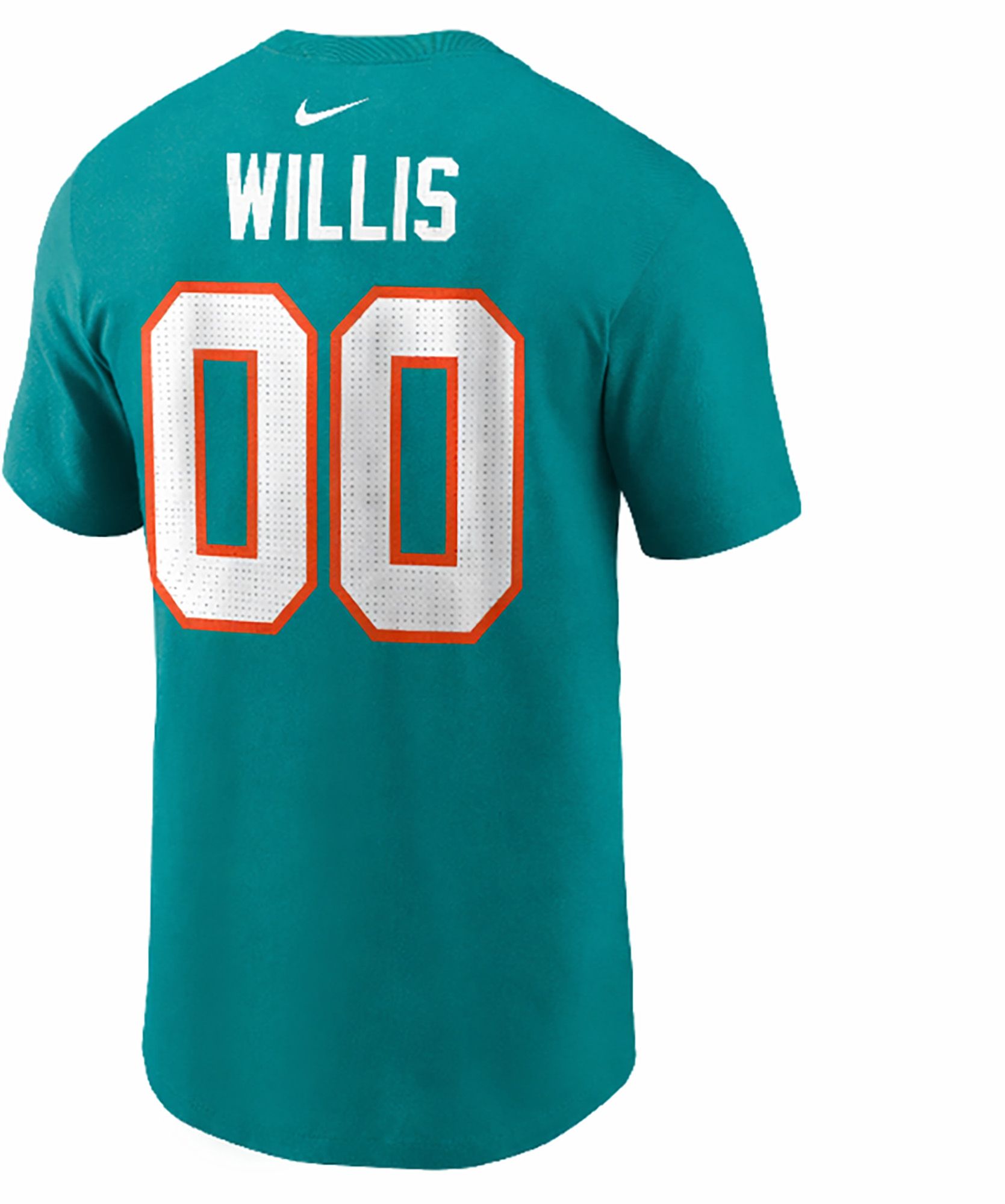 Nike Men's Miami Dolphins Aqua Malik Willis #00 Home T-Shirt product image