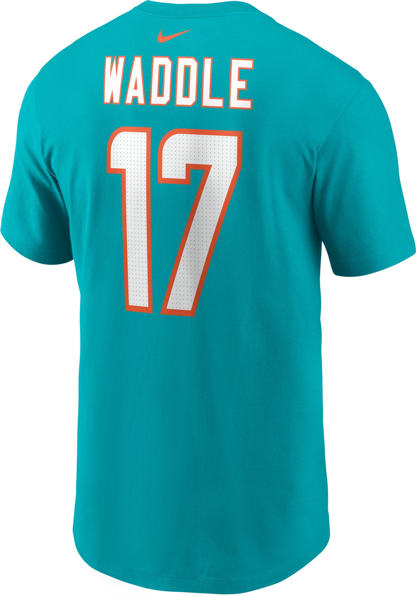 Nike Men's Miami Dolphins Jaylen Waddle #17 Aqua T-Shirt product image
