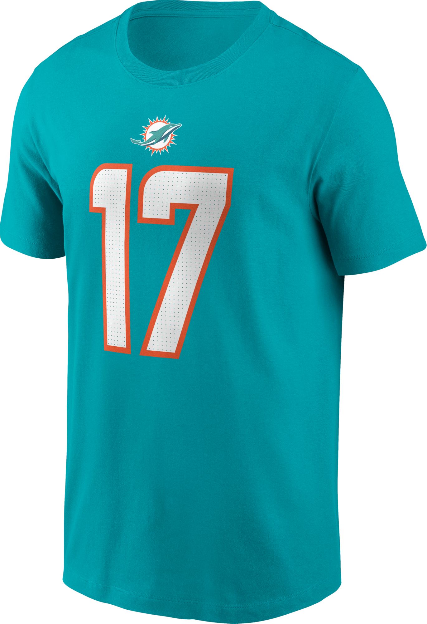 Nike Men's Miami Dolphins Jaylen Waddle #17 Aqua T-Shirt product image