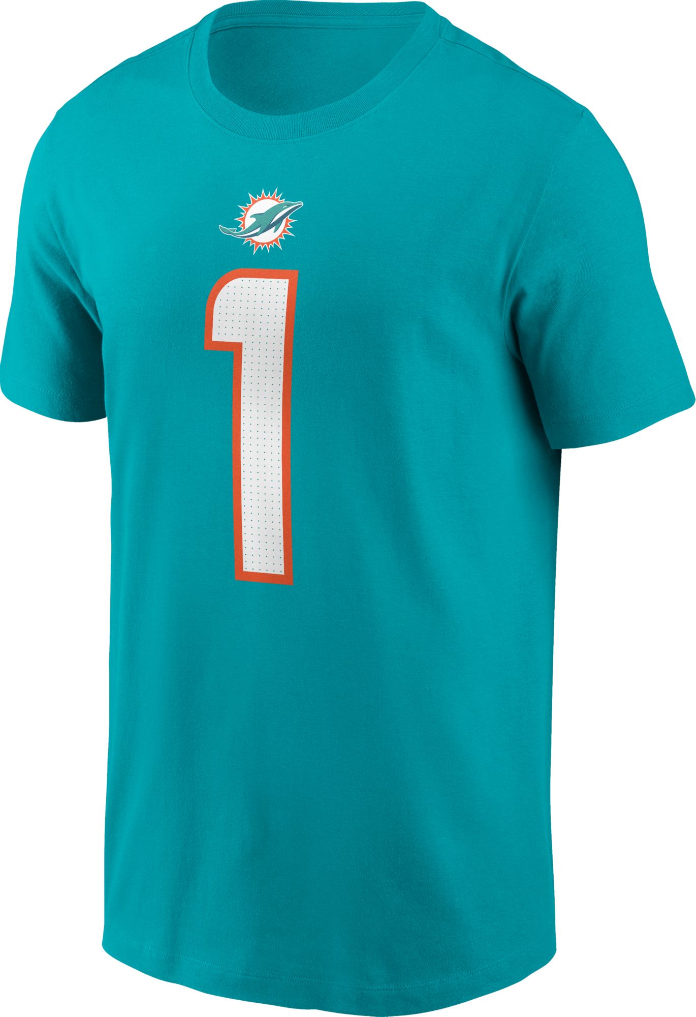 Nike Men's Miami Dolphins Tua Tagovailoa #1 Aqua T-Shirt product image