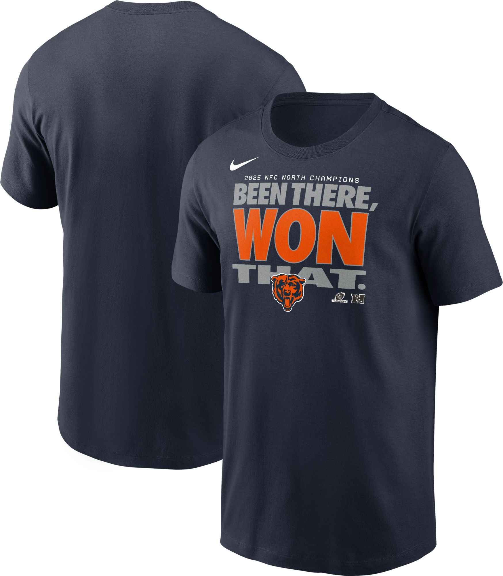 Nike Adult Chicago Bears 2025 NFC North Champions Locker Room T-Shirt product image