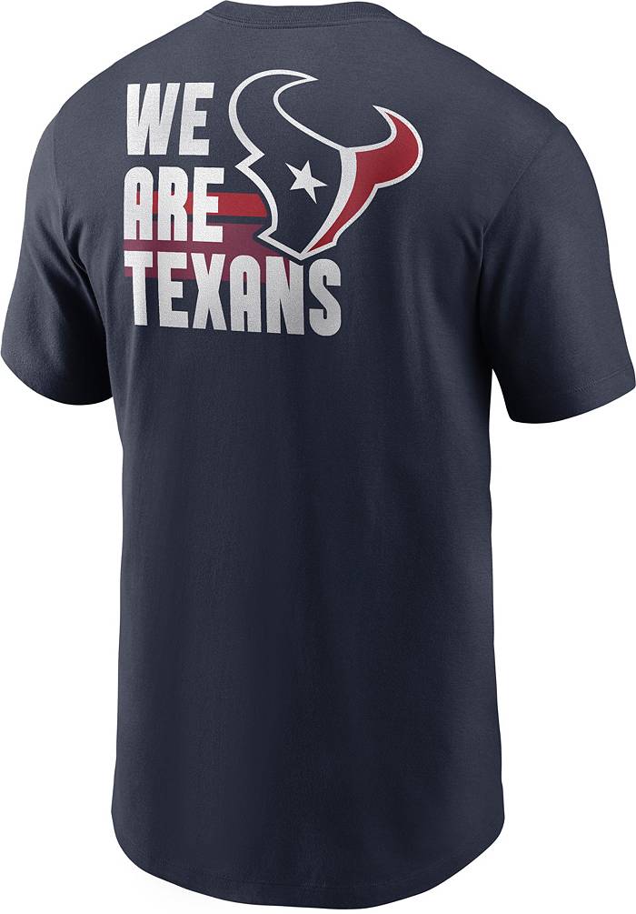 Nike Men's Houston Texans Blitz Back Slogan Navy T-Shirt