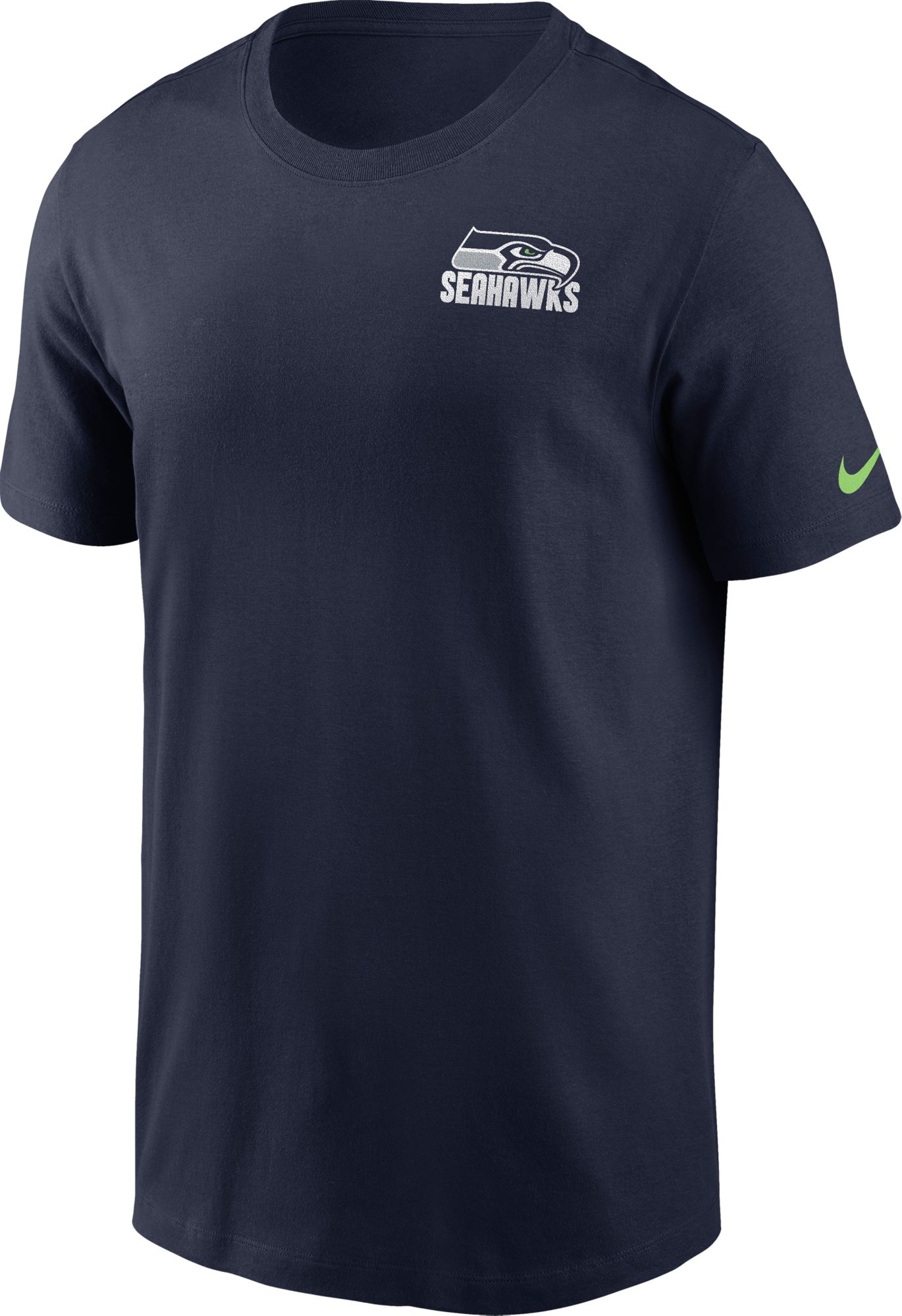 Nike Men's Seattle Seahawks Blitz Back Slogan Navy T-Shirt