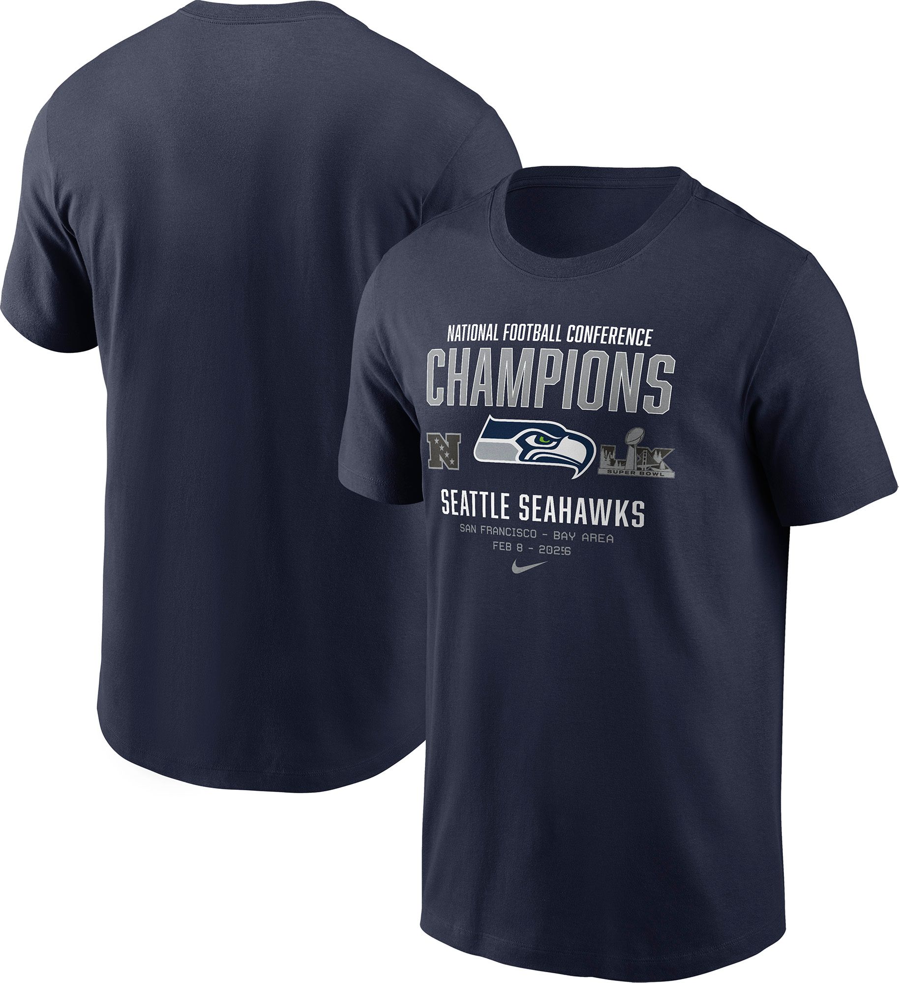 Nike Men's 2025-26 NFC Champions Seattle Seahawks Team T-Shirt product image