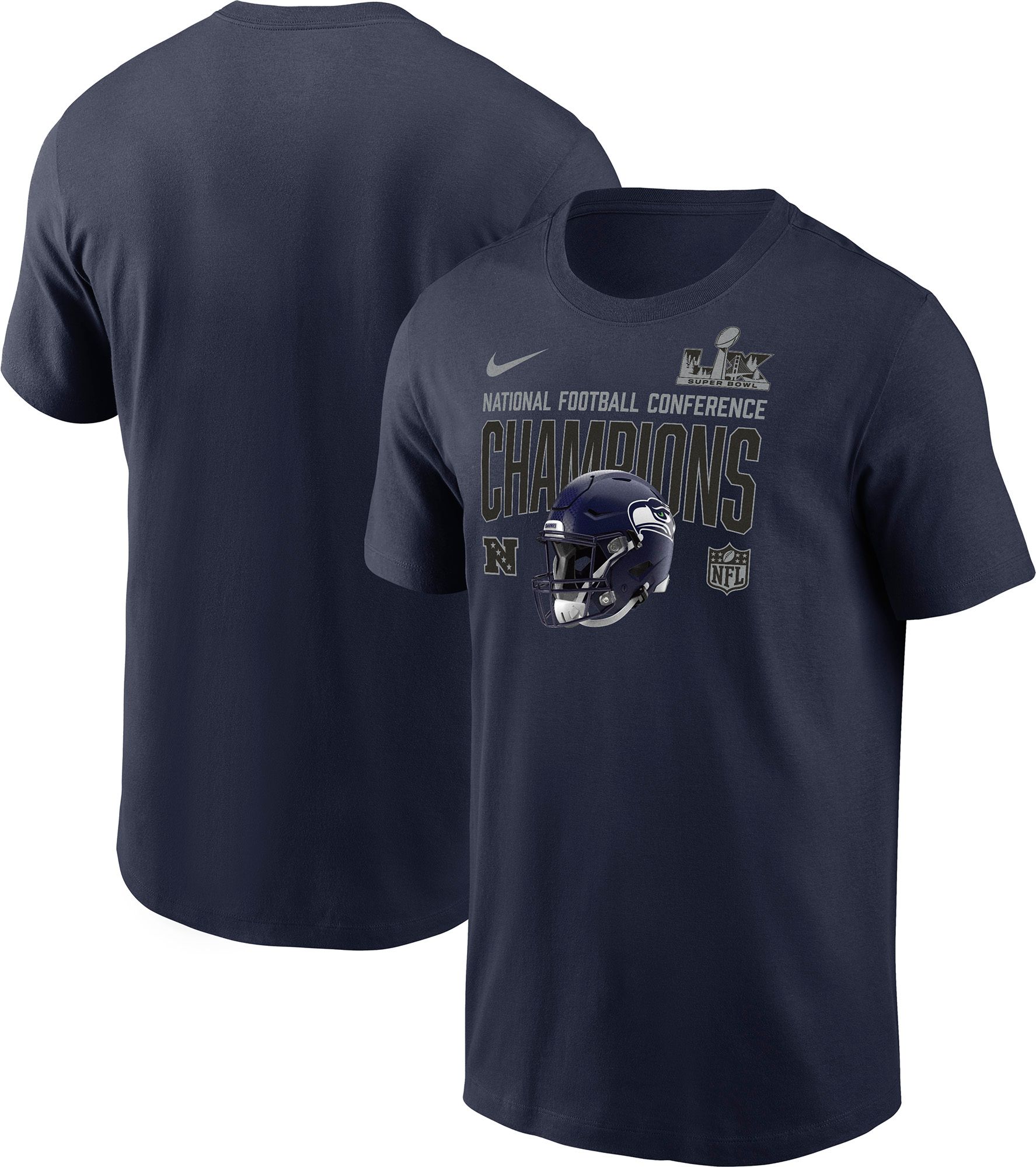 Nike Men's 2025-26 NFC Champions Seattle Seahawks Helmet T-Shirt product image