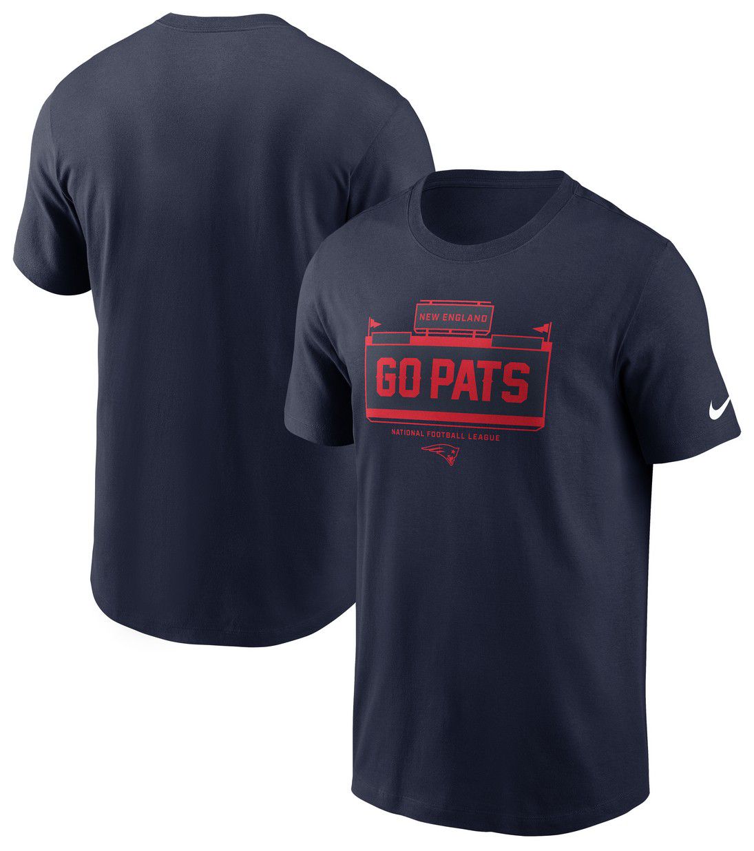 Nike Men's New England Patriots Cotton Essential Local College Navy T-Shirt product image