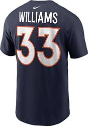 Nike Men's Denver Broncos Javonte Williams #33 Navy T-Shirt