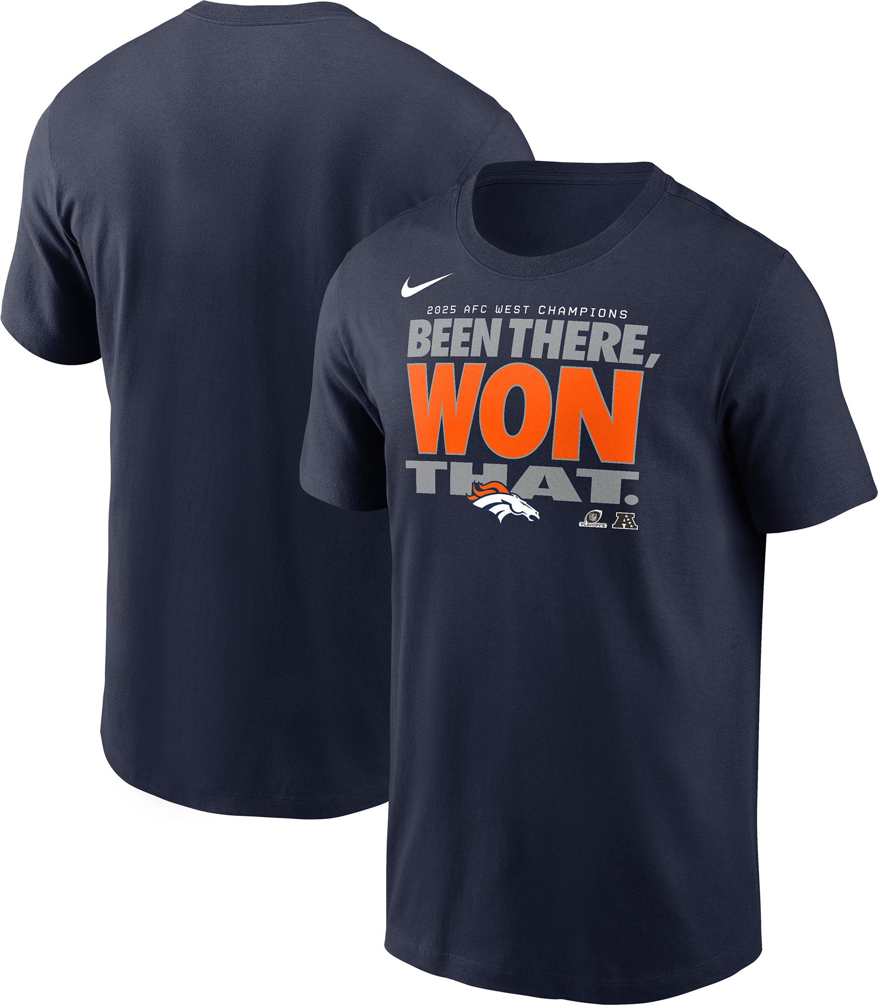 Nike Adult Denver Broncos 2025 AFC West Champions Locker Room T-Shirt product image