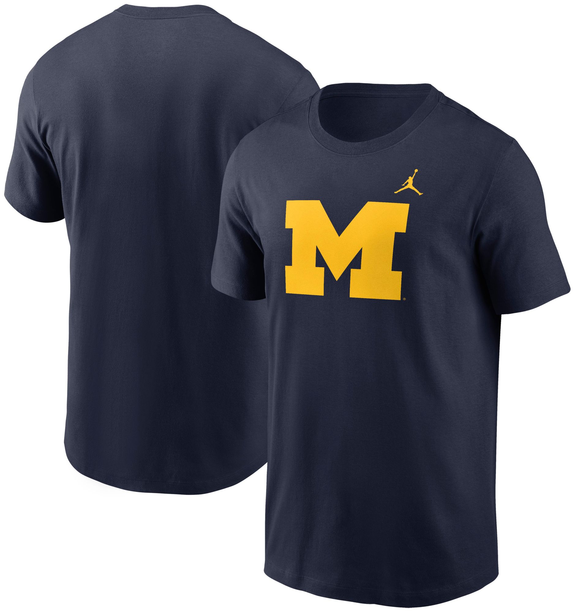 Nike Men's Michigan Wolverines Navy Core Cotton Logo T-Shirt product image