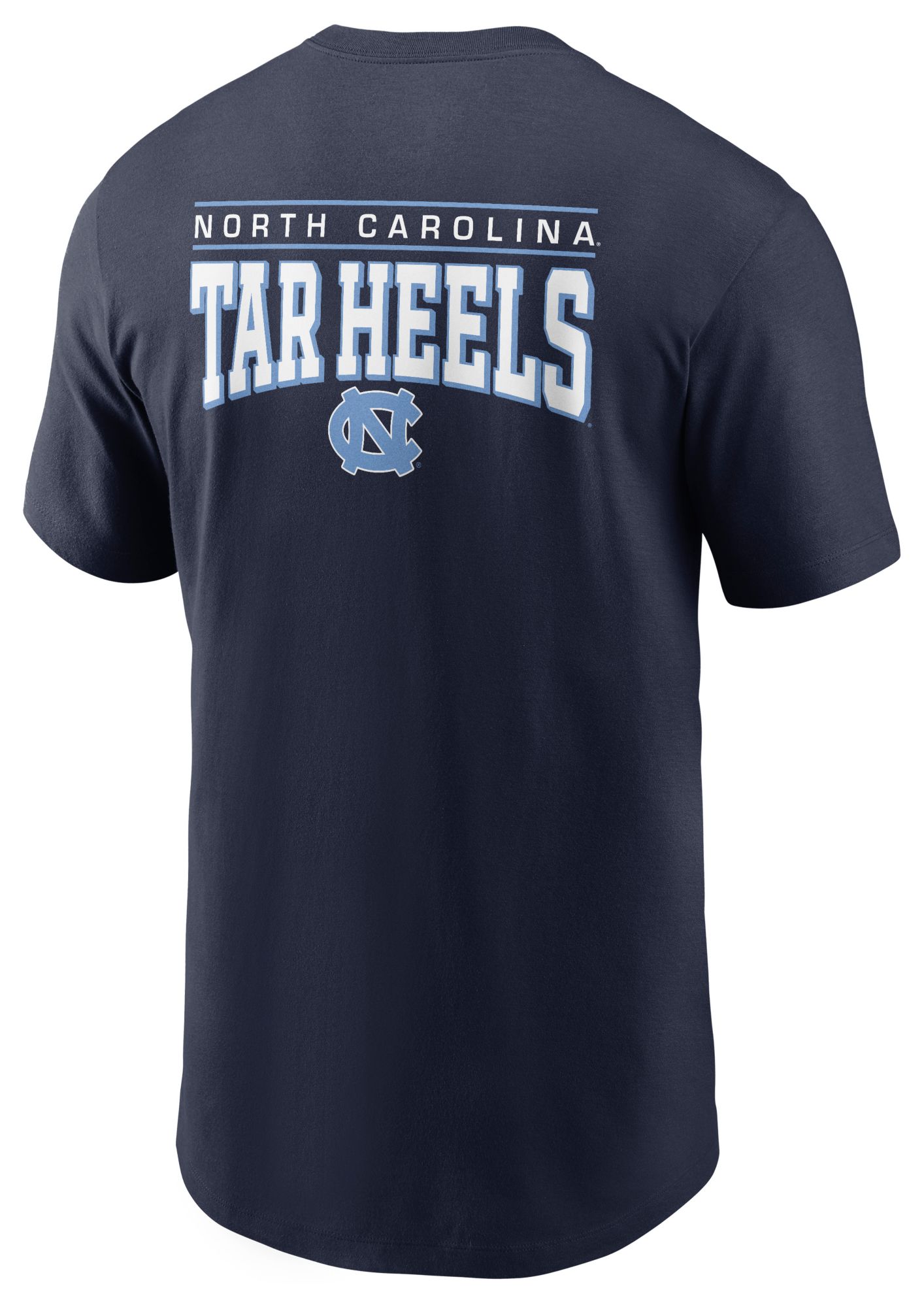Nike Men's North Carolina Tar Heels Navy Core Cotton Double Hit Logo T-Shirt product image