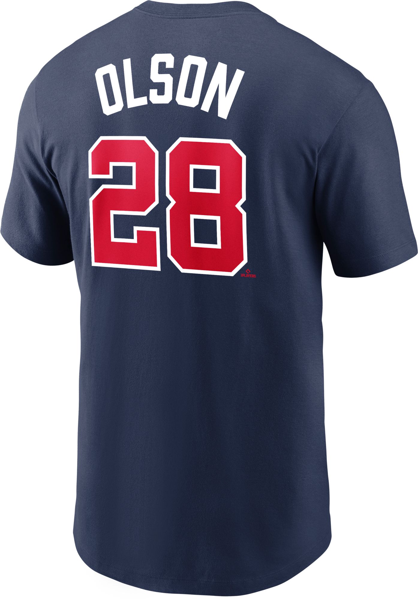 Nike Men's Atlanta Braves Matt Olson #28 Navy T-Shirt product image