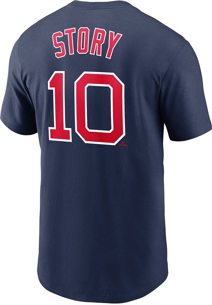 NIKE Boston Marathon Red Sox Trever Story #10 2022 City Connect Jersey 617  - S