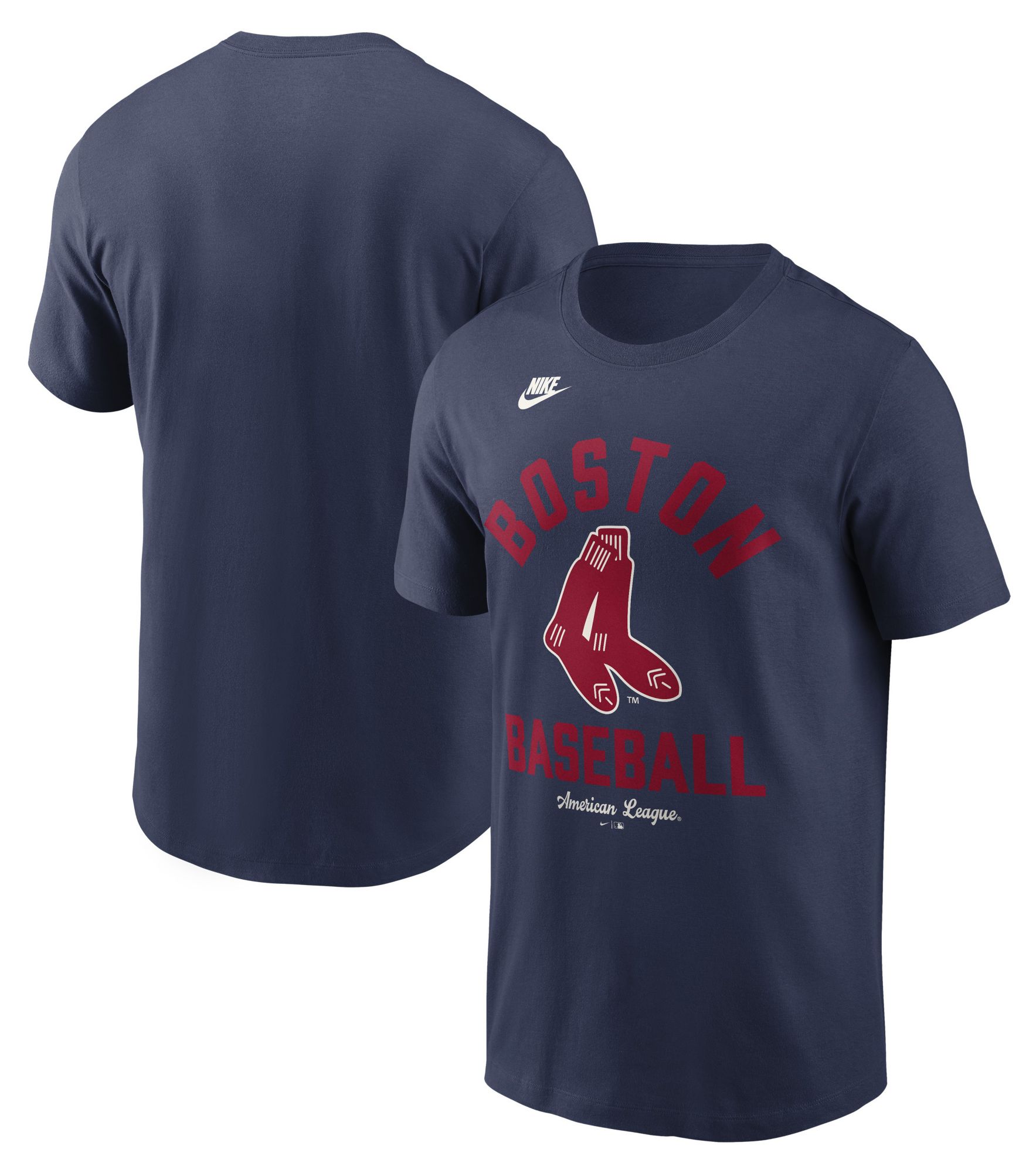 Nike Men's Boston Red Sox Navy Arch Logo Cooperstown T-Shirt product image