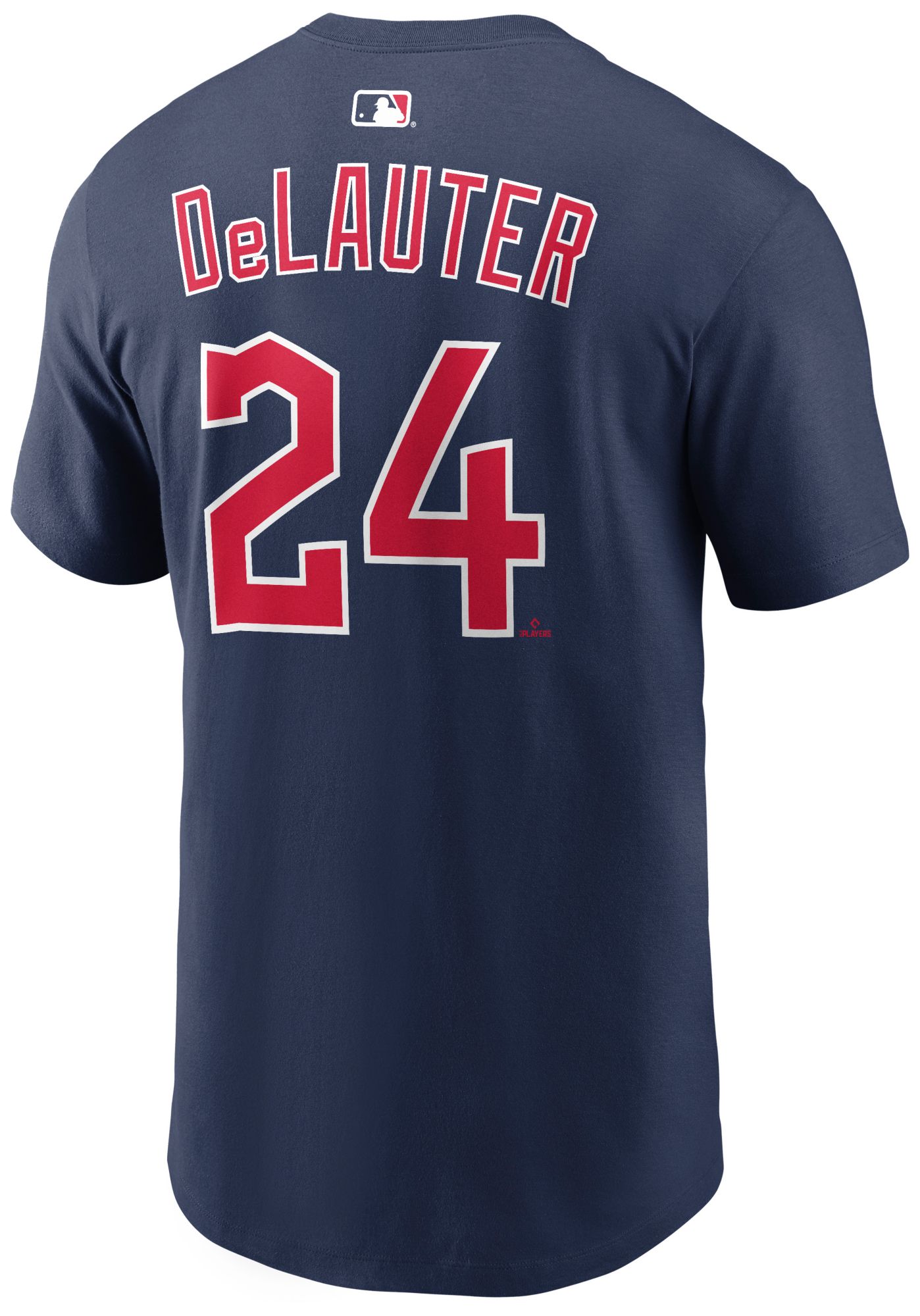 Nike Men's Cleveland Guardians Navy Chase DeLauter #24 Home T-Shirt product image