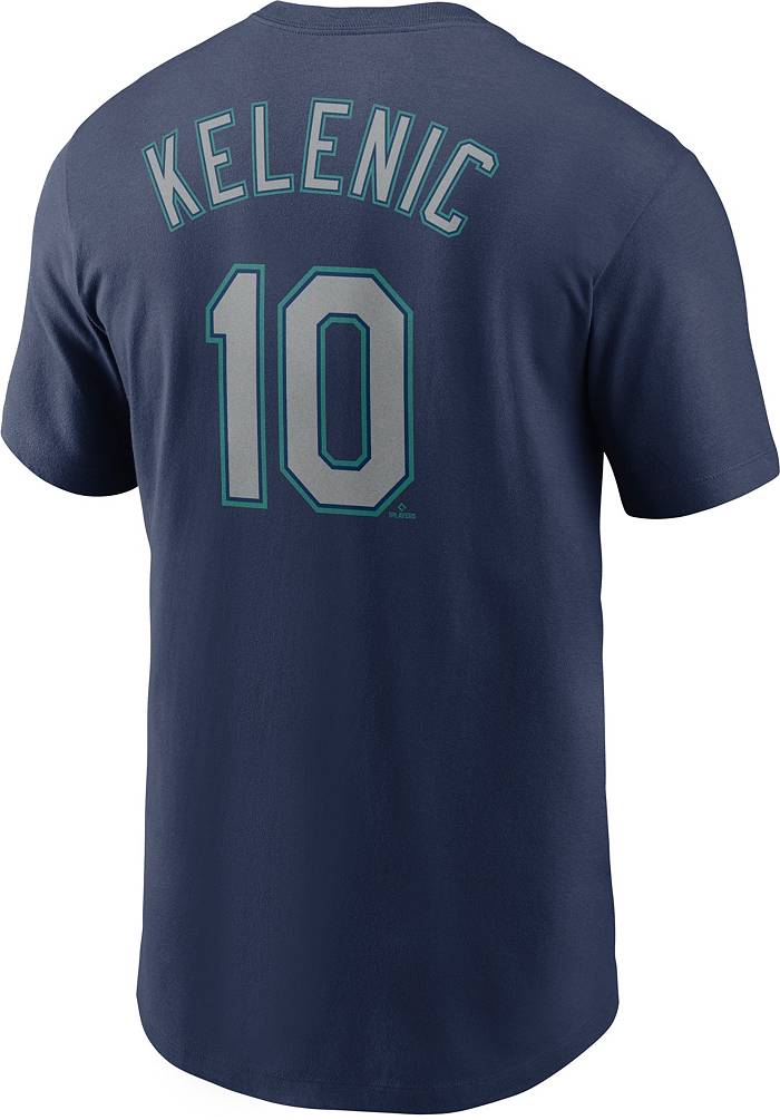 Nike Men's Seattle Mariners Jarred Kelenic #10 Navy T-Shirt
