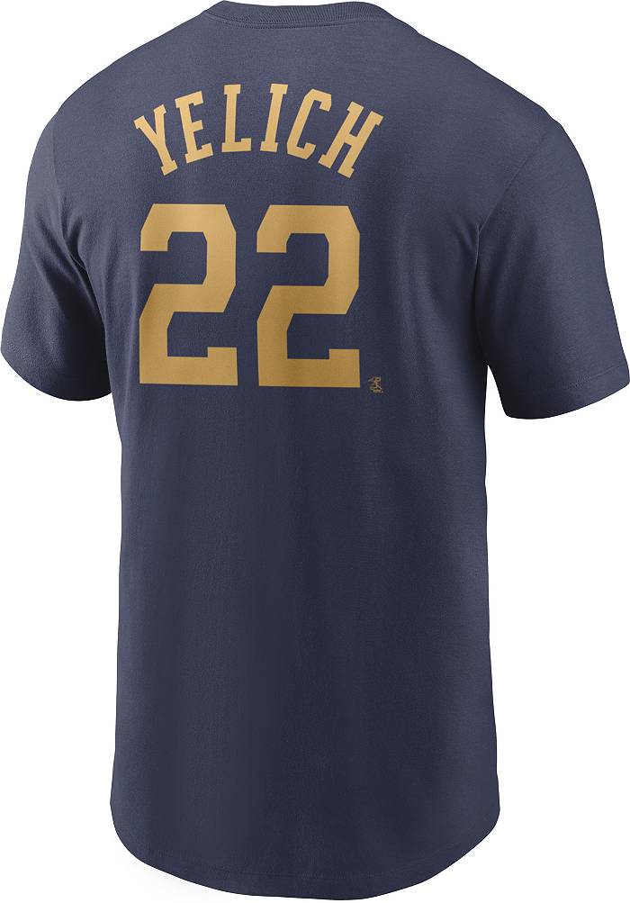 Men's Milwaukee Brewers Christian Yelich Nike White Team Alternate Authentic  Player Jersey