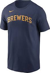 Nike Men's Milwaukee Brewers Keston Hiura #18 Navy T-Shirt product image