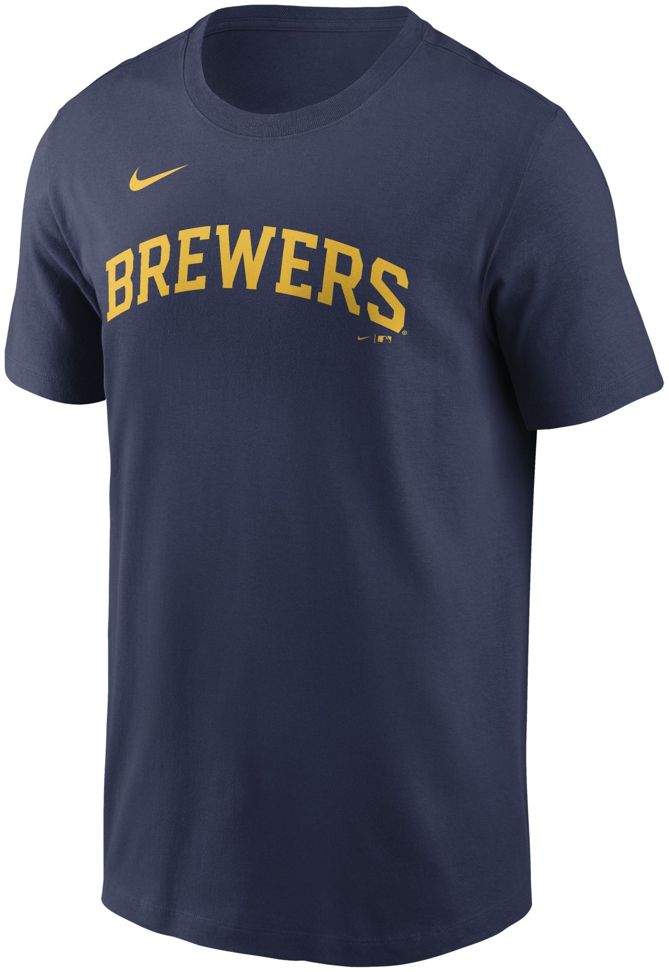 Nike Men's Milwaukee Brewers Brice Turang #2 Navy Home T-Shirt product image