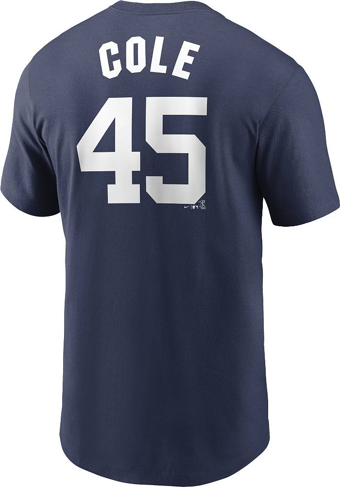 Nike Men's New York Yankees Gerrit Cole #45 Navy T-Shirt
