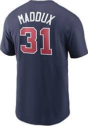 Nike Men's Atlanta Braves Greg Maddux #31 Navy T-Shirt