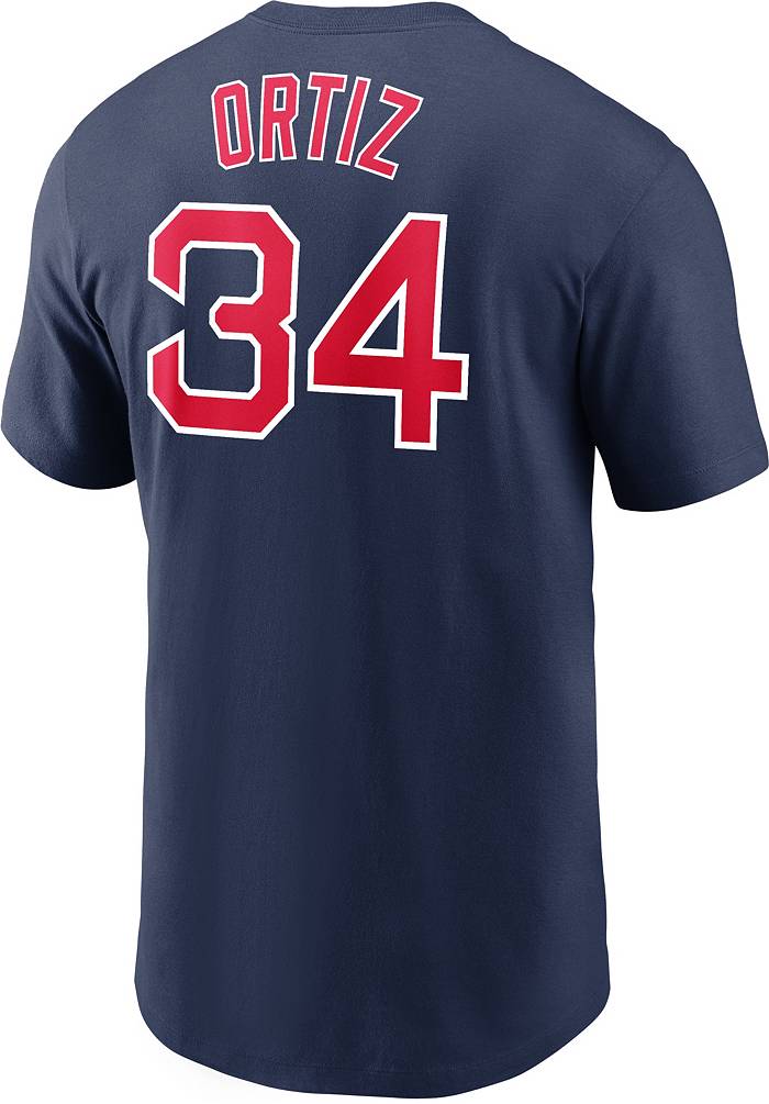 Men's Nike David Ortiz Navy Boston Red Sox Hall of Fame Fenway Crew Neck T-Shirt Size: Small