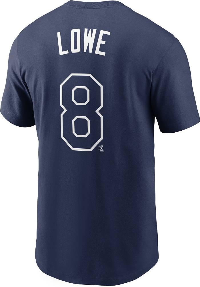 Tampa Bay Rays #8 On Lowe Mlb Golden Brandedition White Jersey
