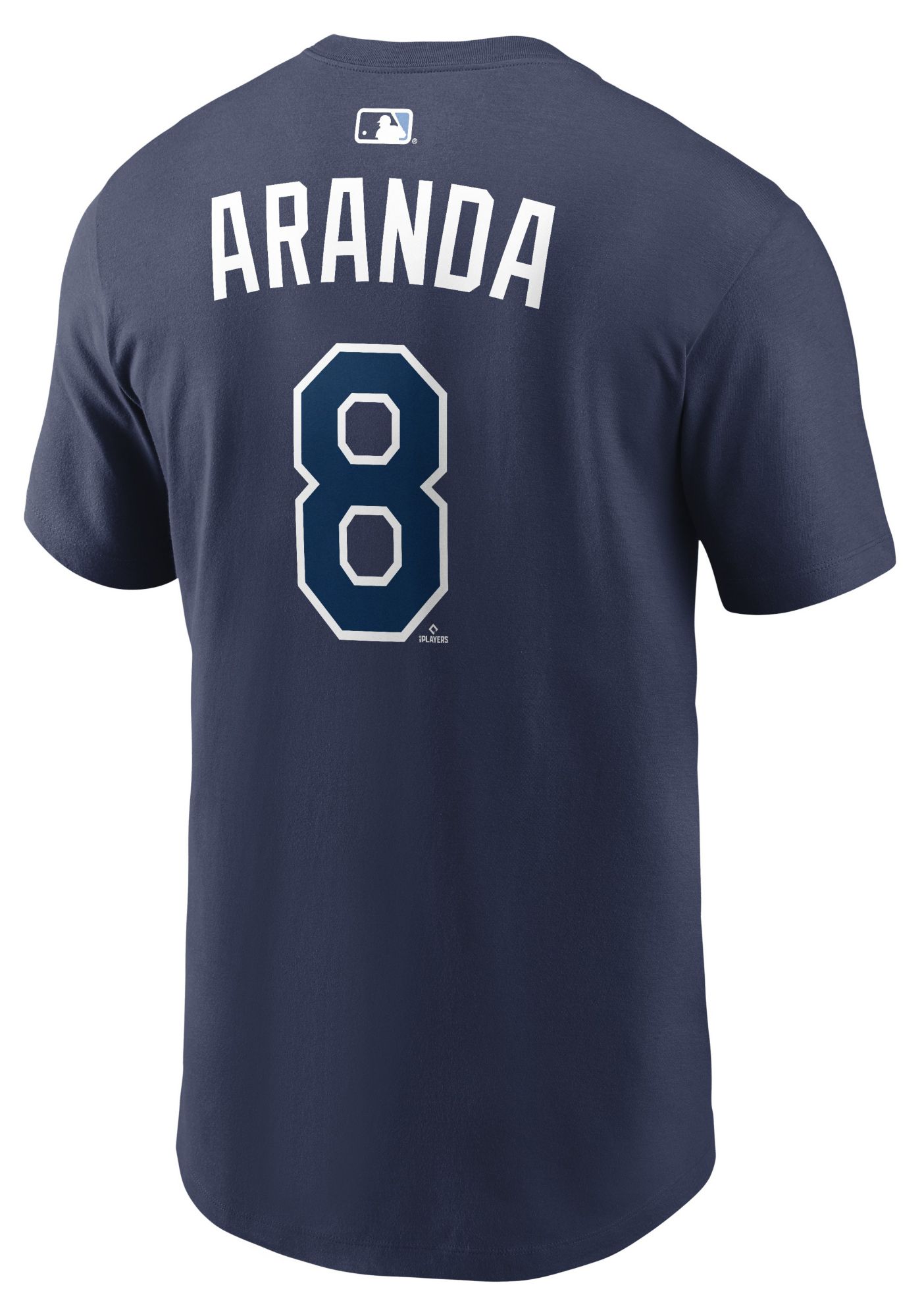 Nike Men's Tampa Bay Rays Navy Johnathan Aranada #8 Home T-Shirt product image