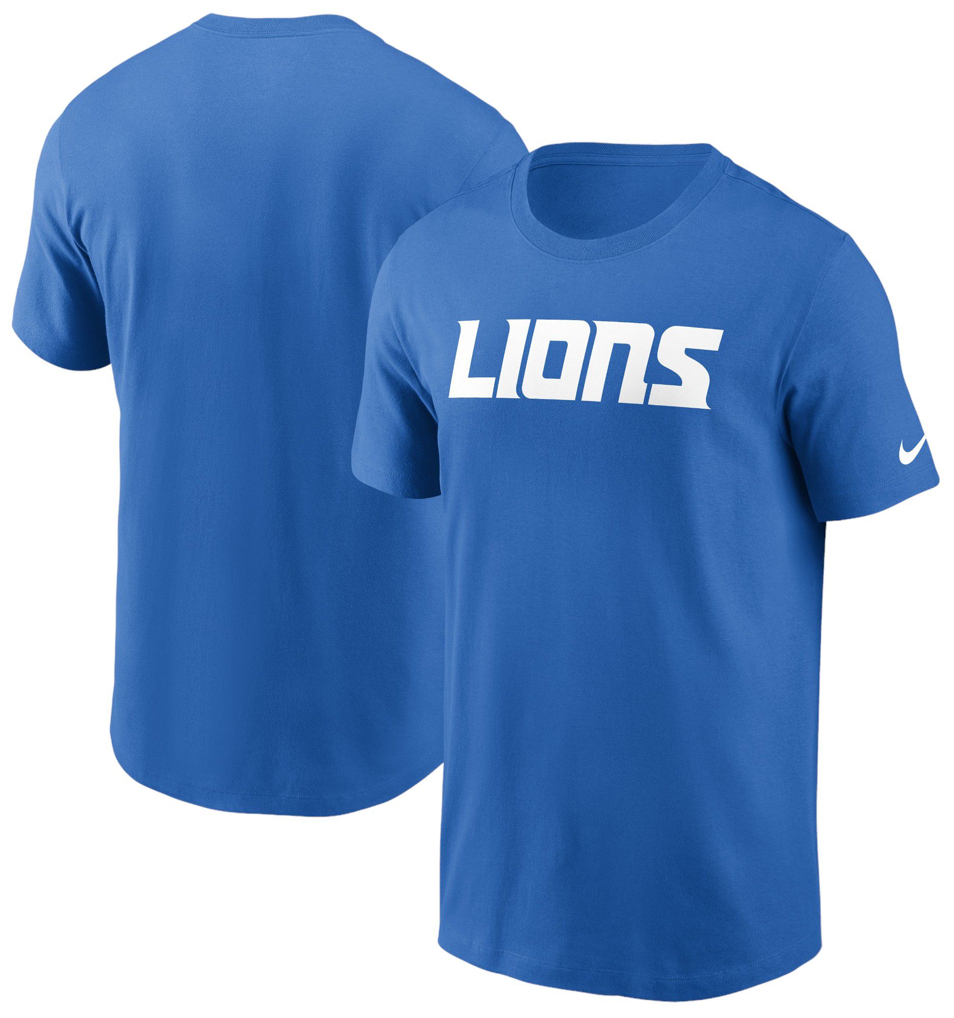 Nike Men's Detroit Lions Wordmark Blue Spark T-Shirt product image
