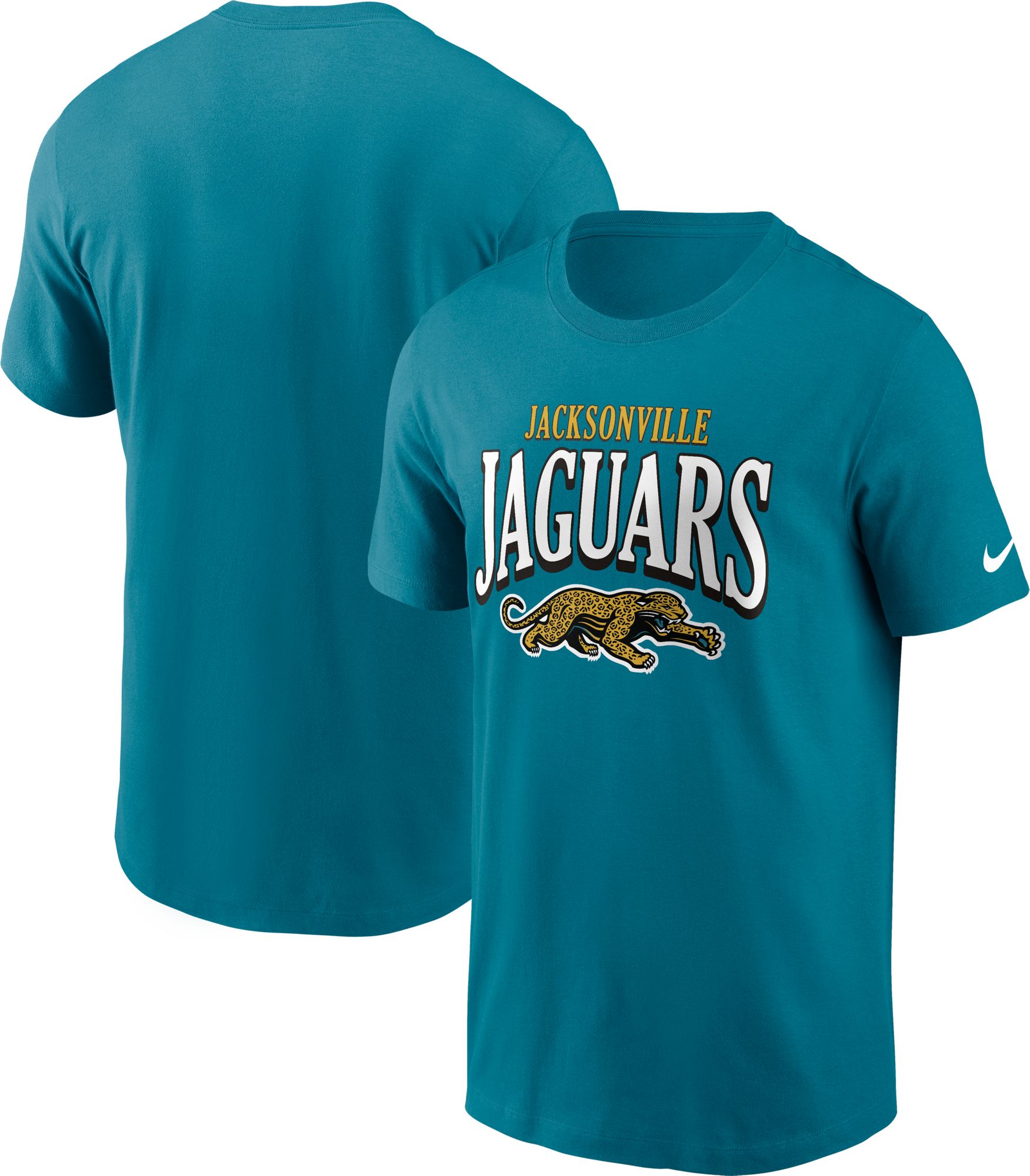 Nike Men's Jacksonville Jaguars Wordmark Teal Throwback TShirt Dick