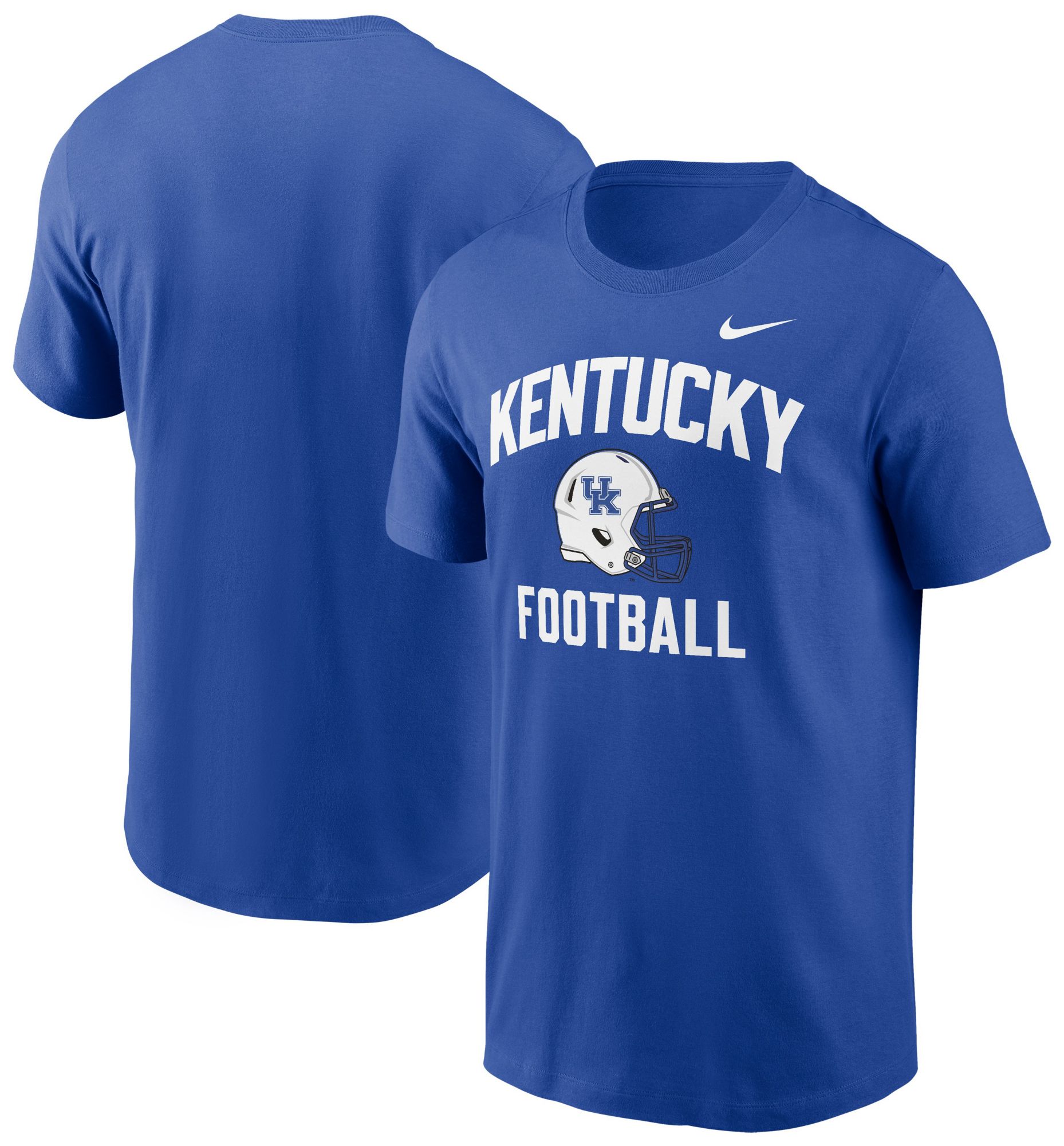 Nike Men's Kentucky Wildcats Blue Football Helmet T-Shirt product image