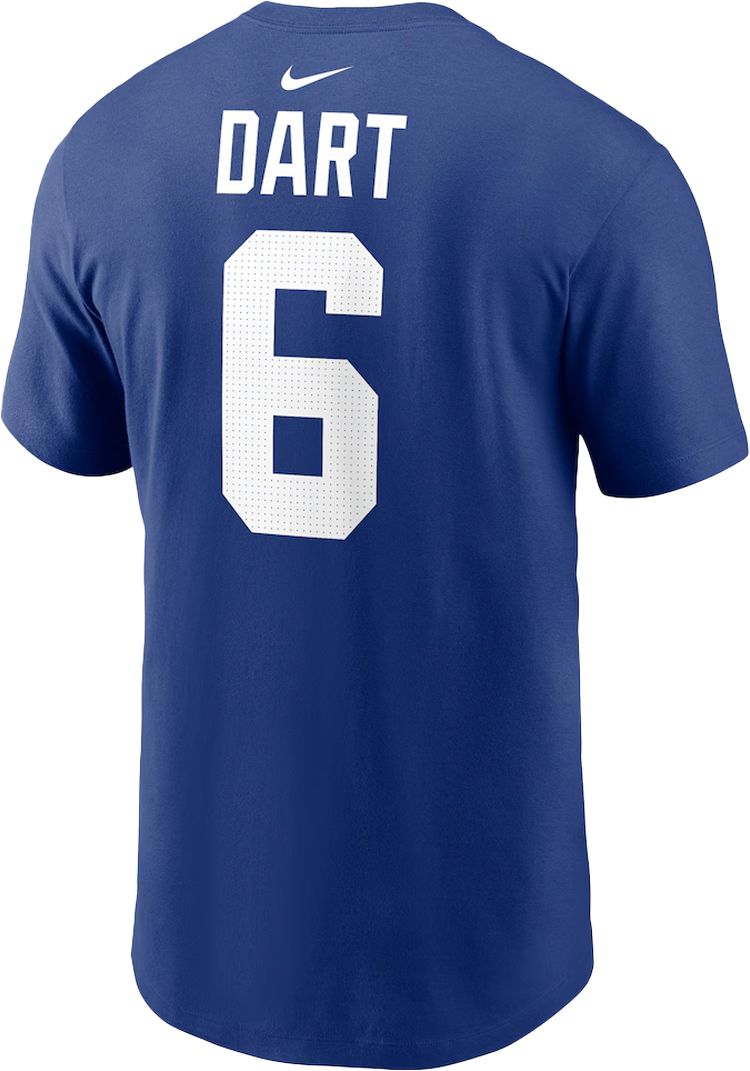 Nike Men's New York Giants Jaxson Dart #6 Blue T-Shirt product image