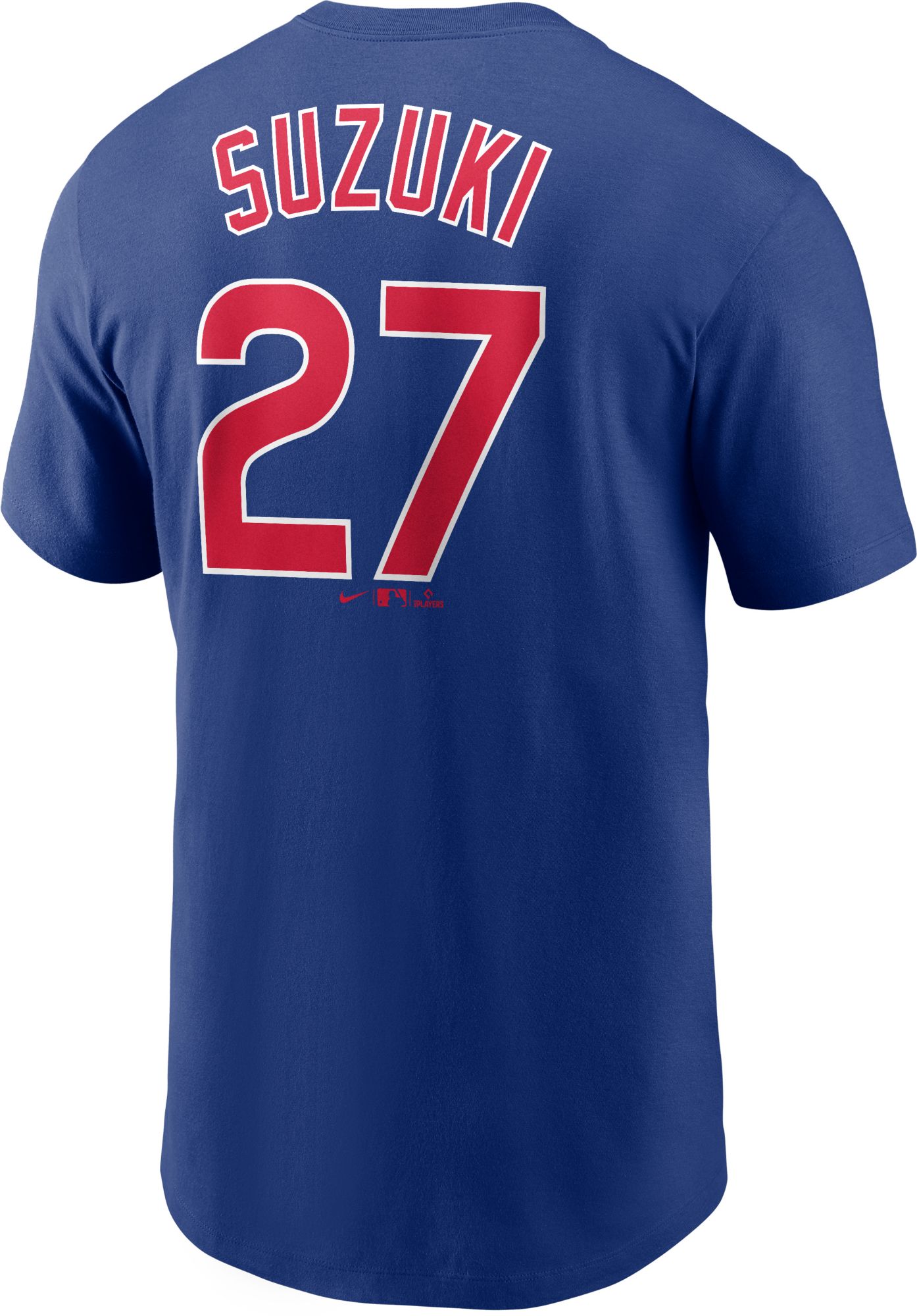 Nike Men's Chicago Cubs Seiya Suzuki #27 Blue T-Shirt