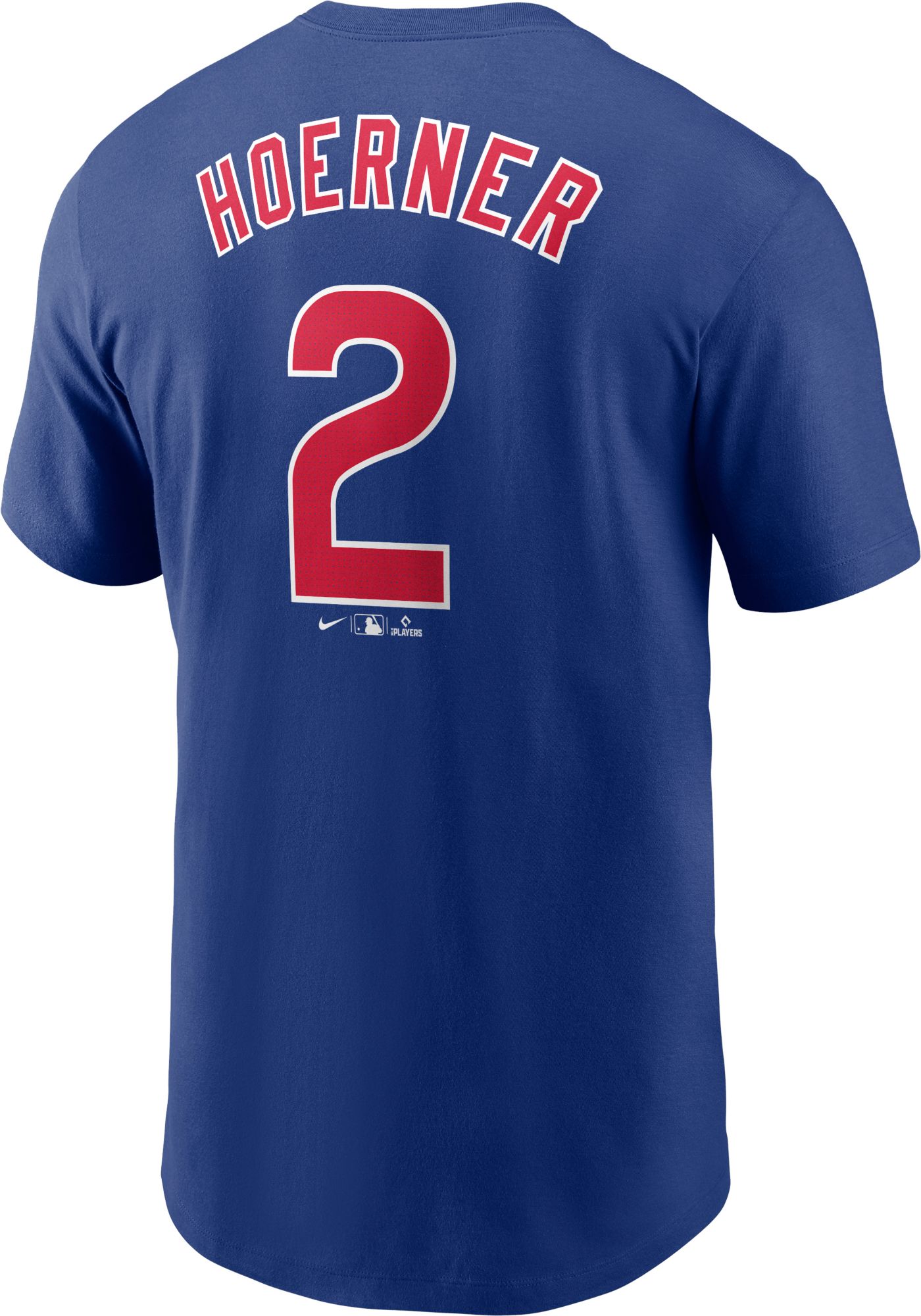 Nike Men's Chicago Cubs Nico Hoerner #2 Blue T-Shirt product image