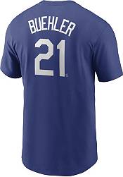 Men's Walker Buehler Los Angeles Dodgers Backer Long Sleeve T