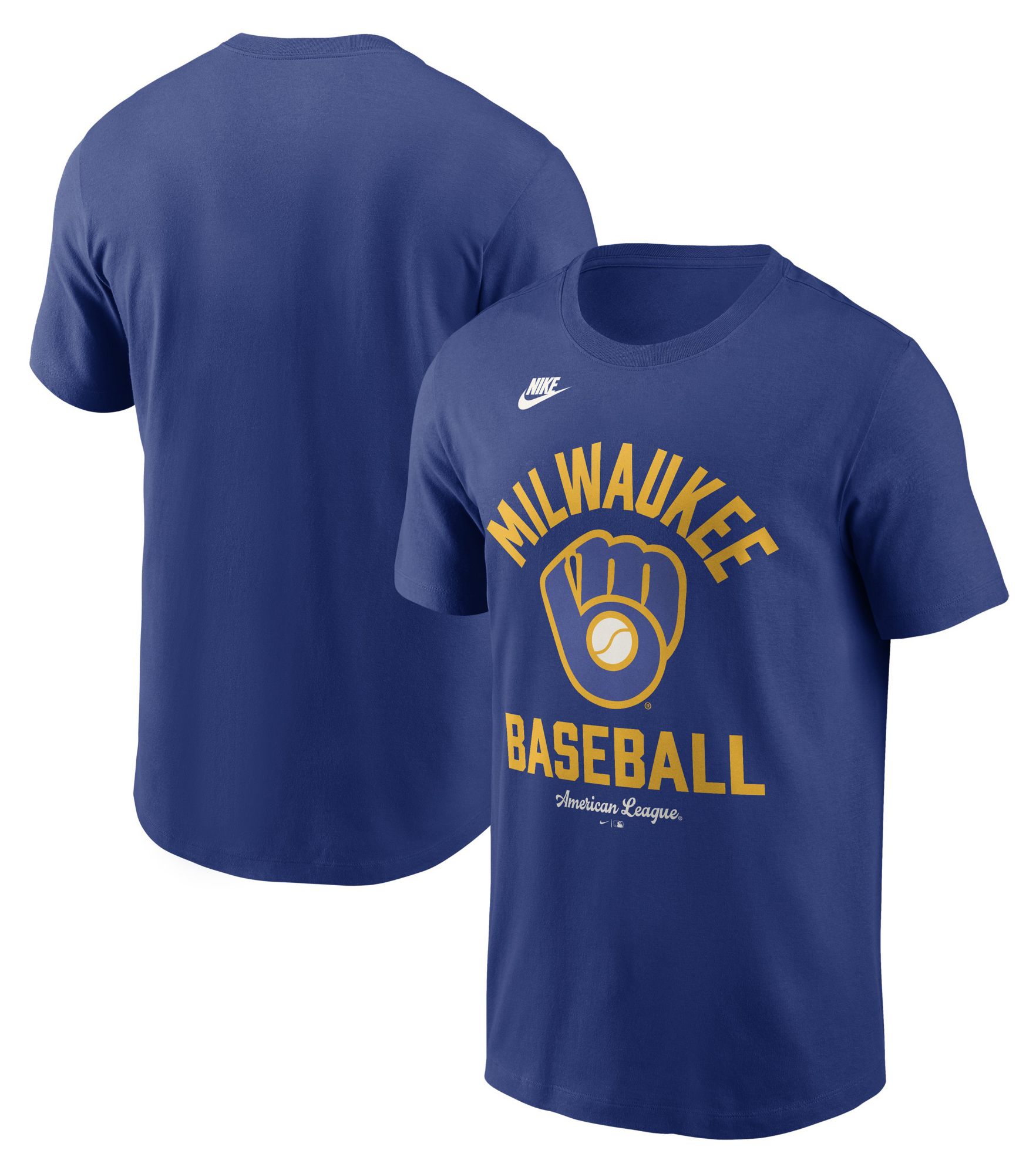 Nike Men's Milwaukee Brewers Blue Arch Logo Cooperstown T-Shirt product image