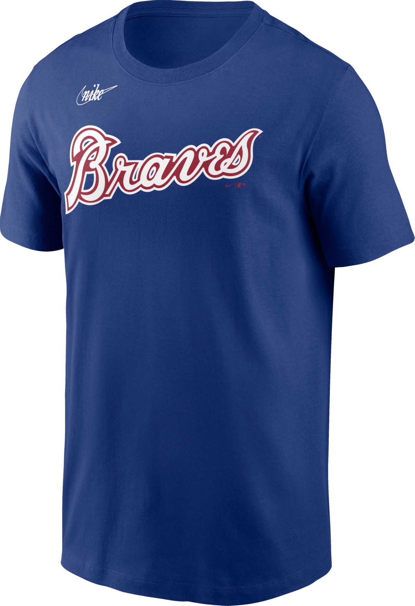 Nike Men s Atlanta Braves Hank Aaron 44 Blue T Shirt Dick s Sporting Goods