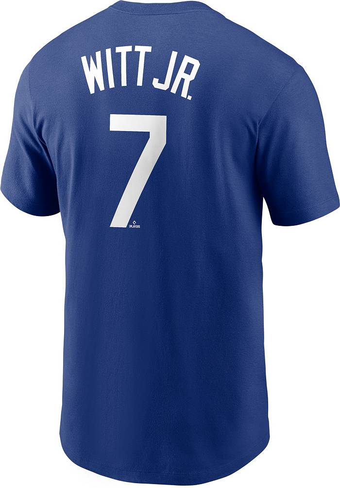 Nike Men's Kansas City Royals Bobby Witt Jr. #7 Blue T-Shirt