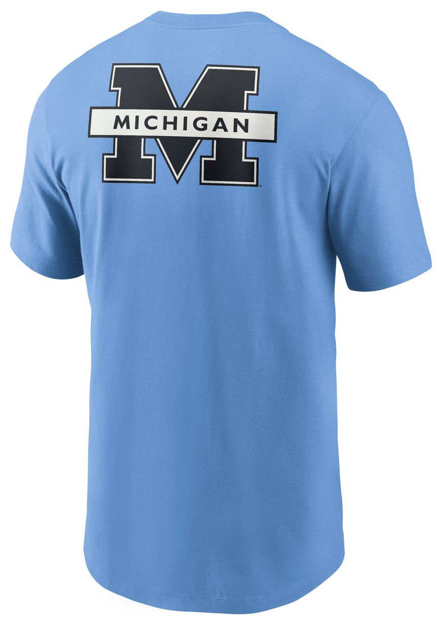 Nike Men's Michigan Wolverines Valor Blue Record Back Hit T-Shirt product image