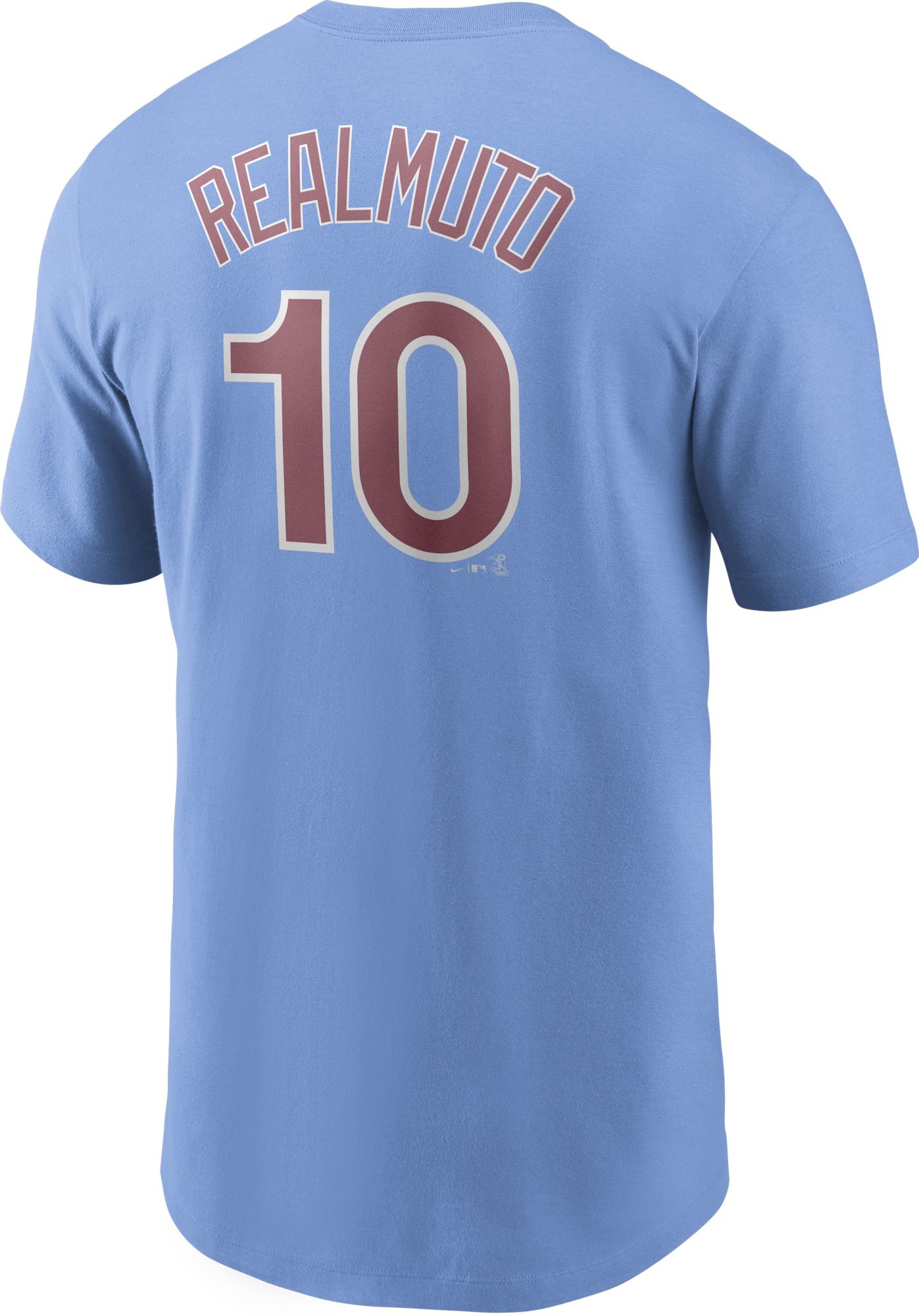 Nike Men's Philadelphia Phillies J. T. Realmuto #10 Light Blue T-Shirt