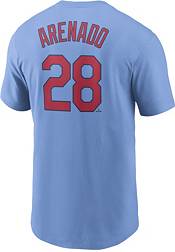 Nike Men's St. Louis Cardinals Nolan Arenado #28 Powder Blue T-Shirt ...