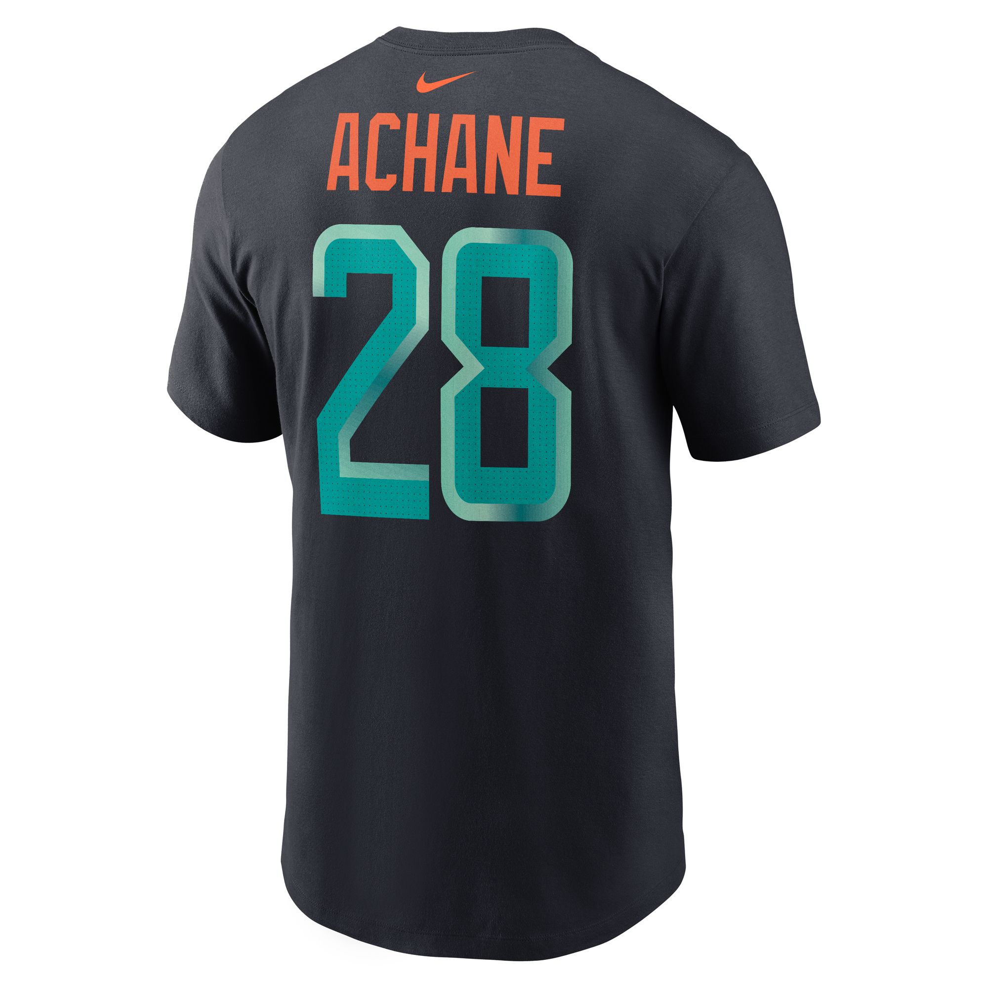 Nike Men's Miami Dolphins DeVon Achane #28 NFL Rivalries Blue T