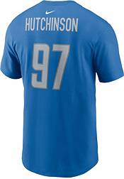 Nike Men's Detroit Lions Aidan Hutchinson #97 Logo Blue T-Shirt product image