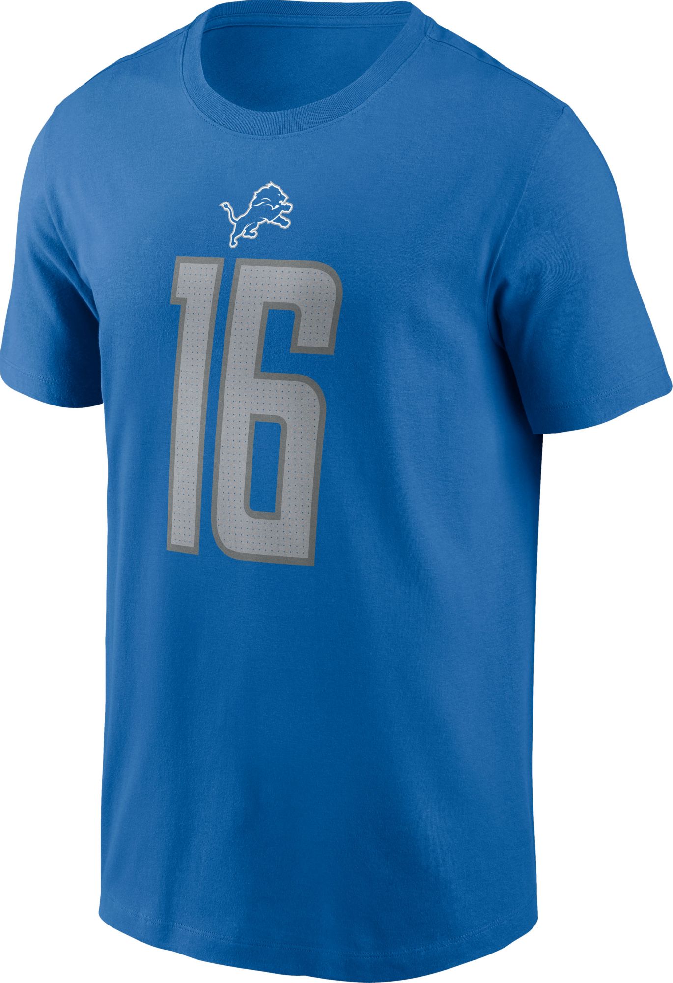 Nike Men's Detroit Lions Jared Goff #16 Blue T-Shirt product image