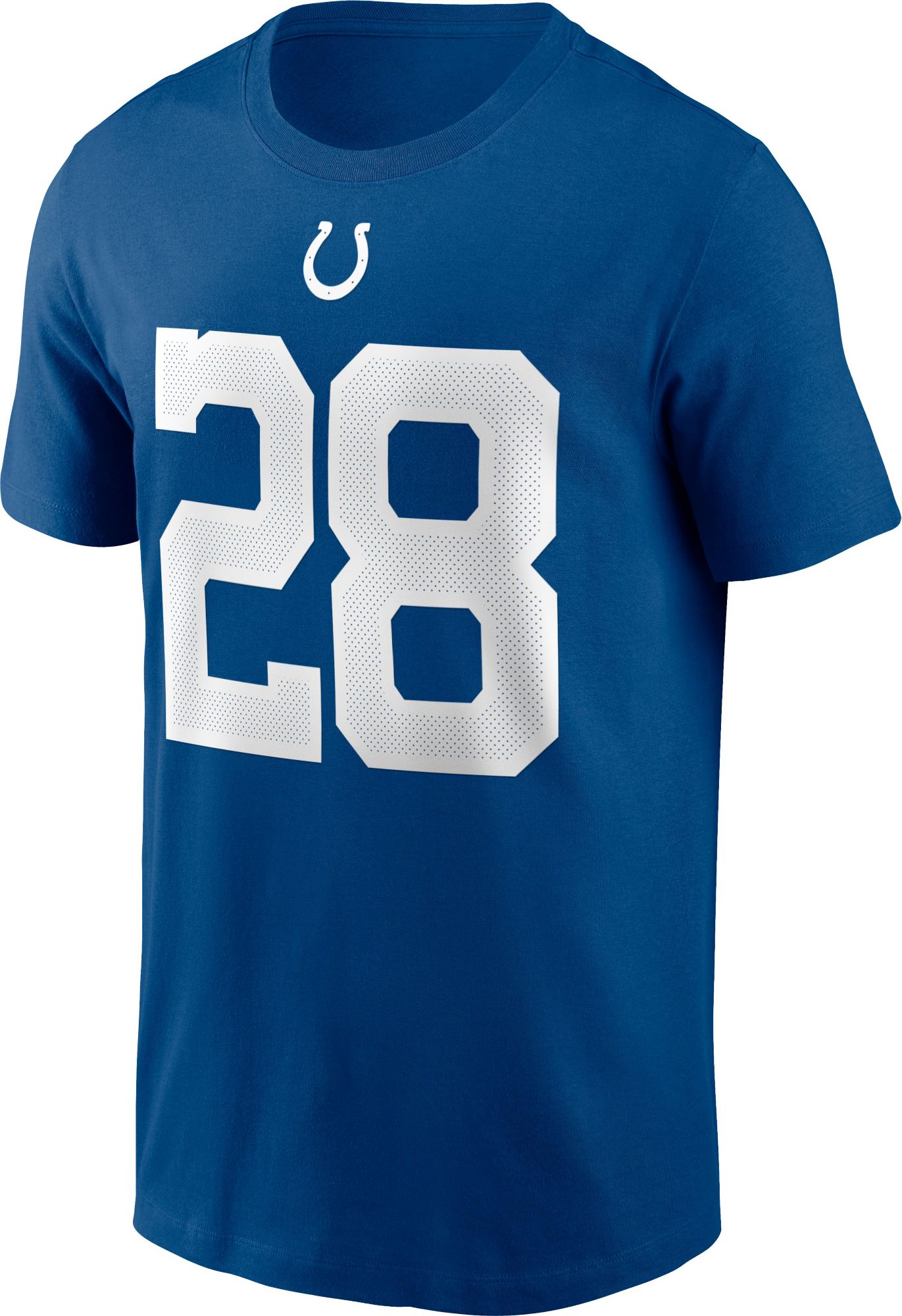 Nike Men's Indianapolis Colts Jonathan Taylor #28 Gym Blue T-Shirt