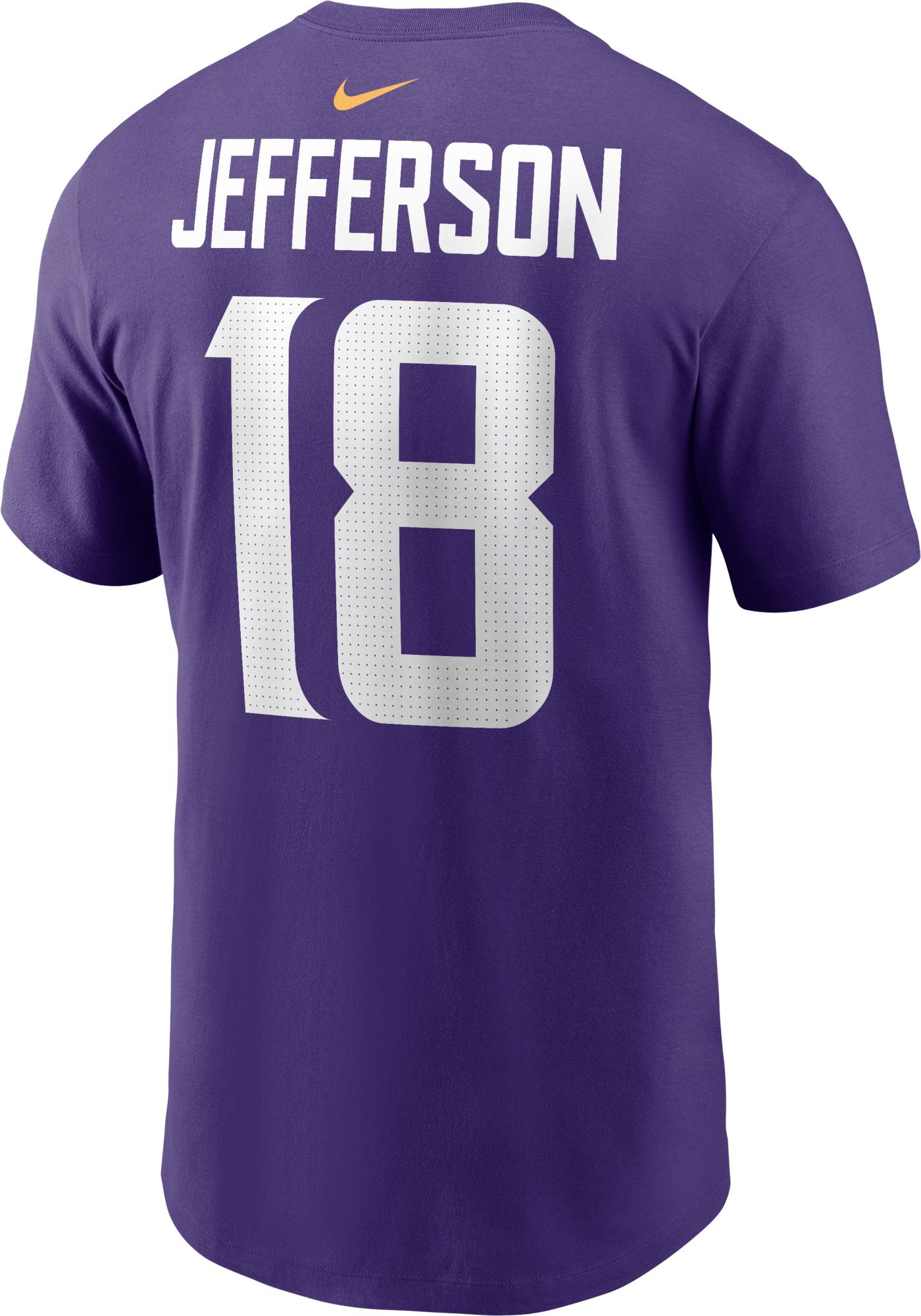 Nike Men's Minnesota Vikings Justin Jefferson #18 Logo T-Shirt